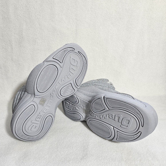 NIB Alexander Wang Silver Sparkly Hoop Sneakers - Picture 4 of 5